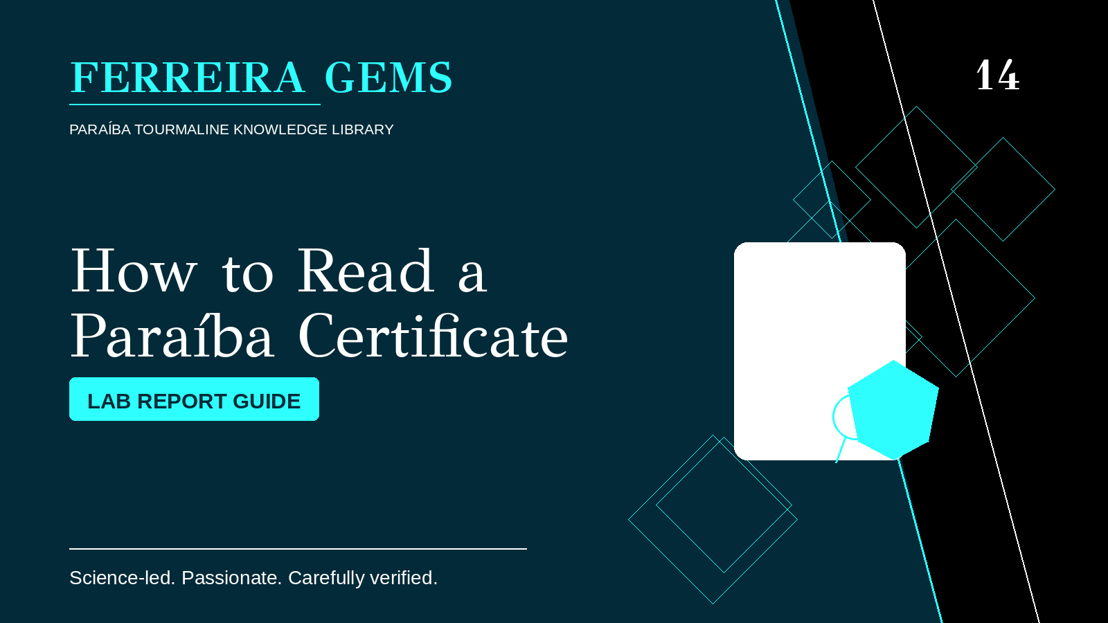 How to Read a Paraiba Tourmaline Certificate