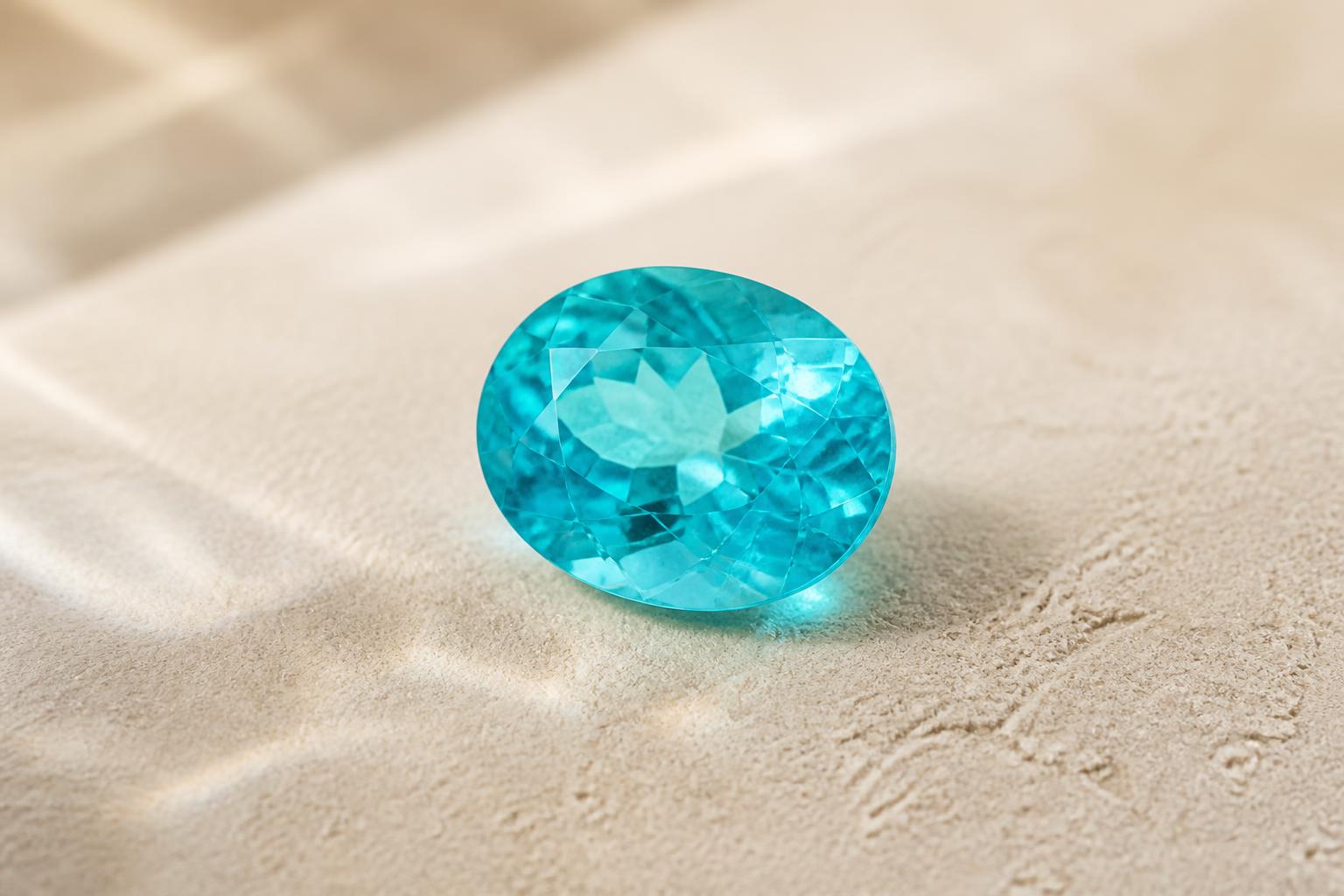 Loose oval Paraíba tourmaline gemstone