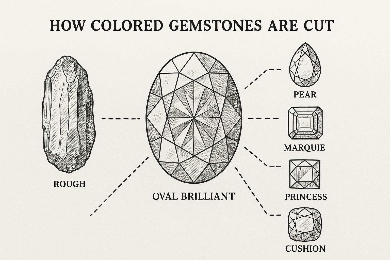 From Crystal to Crown: How Colored Gemstones Are Cut for Jewelry